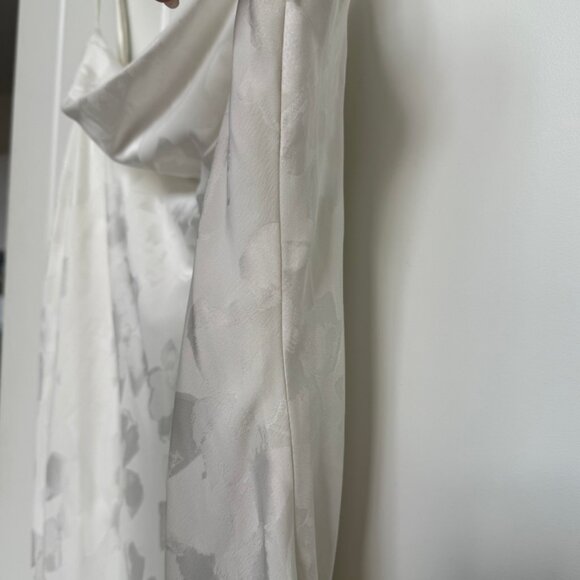 BHLDN Cowel Neck Asymmetrical Flounce Hem Dress - Picture 5 of 7